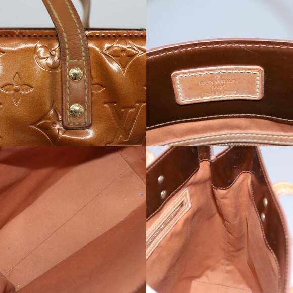 LOUIS VUITTON Monogram Vernis Reade MM Hand Bag Bronze M91143 - Picture 11 of 12